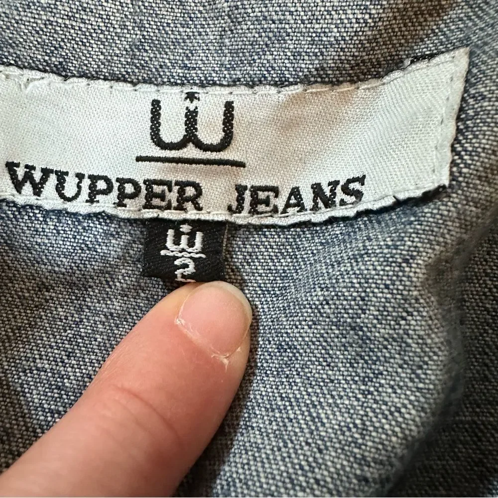 Wupper Jeans 100% Cotton Denim Jacket Size 2 ~Small